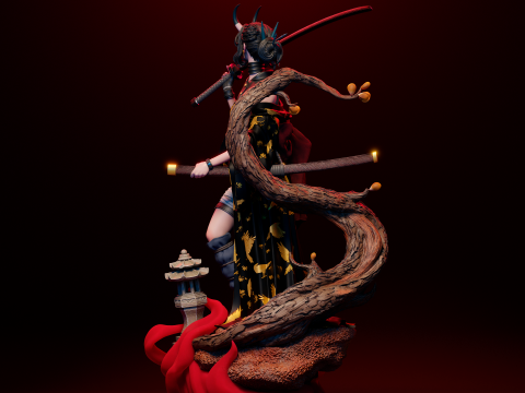 Samurai oni Assembly Modelo de Impressão 3D