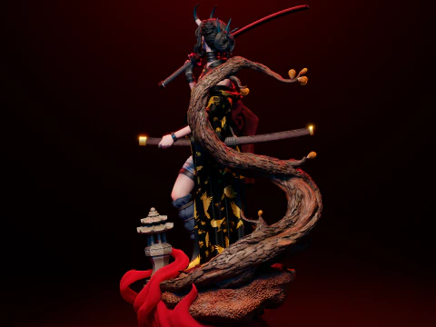 Samurai oni Assembly 3D Print Model