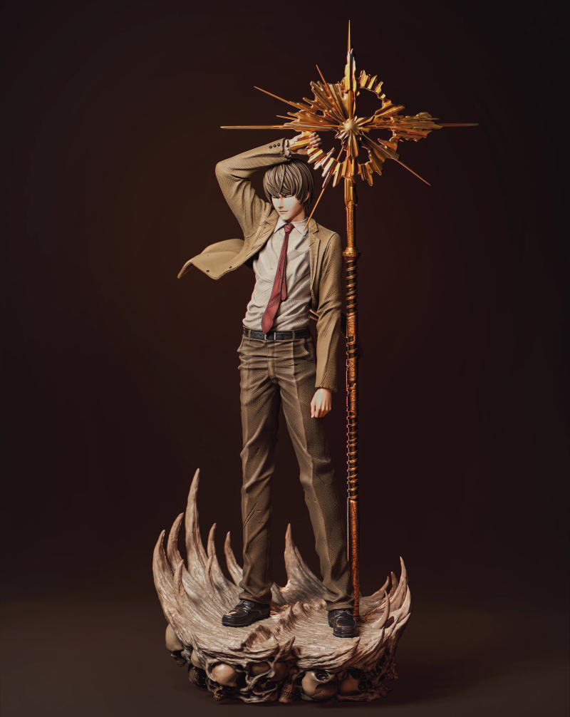 Light Yagami Death Note Assembly 3D Baskı Modeli .c4d .max .obj .3ds .fbx .stl .blend