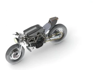 ducati bobber detalhado Modelo 3D