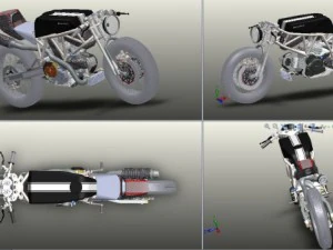 ducati bobber detailled 3D Model