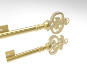 two keys pendant Model Cetak 3D