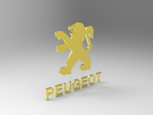 peugeot logo 3d 3D Модель