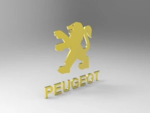 logotipo peugeot 3d Modelo 3D