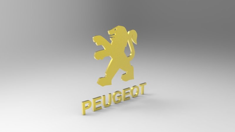 Peugeot Logo by Ptitloup34, Download free STL model