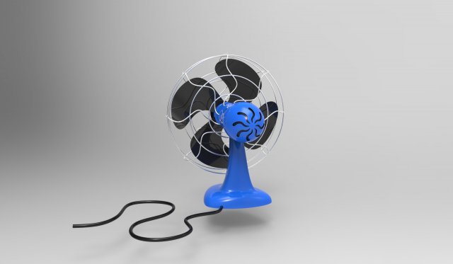 desktop fan 3D 模型 .c4d .max .obj .3ds .fbx .stl .blend