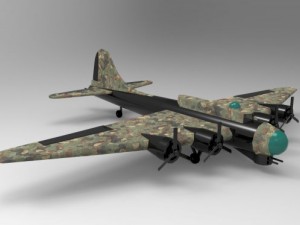 b 17 bomber aircraft 3Dモデル