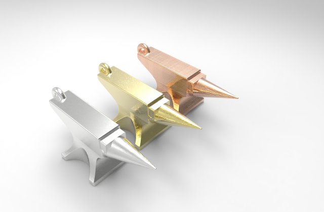 Anvil pendant 3D 프린트 모델 .c4d .max .obj .3ds .fbx .stl .blend 