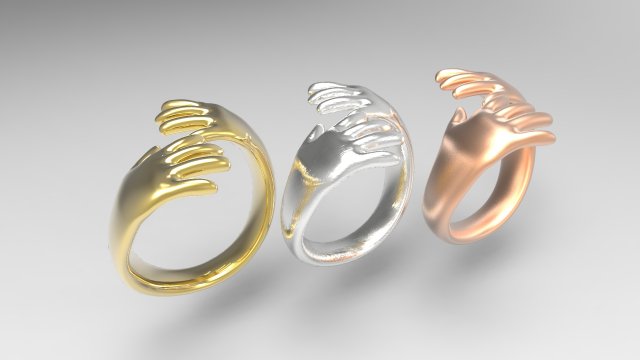 hand ring 3D Print Model .c4d .max .obj .3ds .fbx .stl .blend 