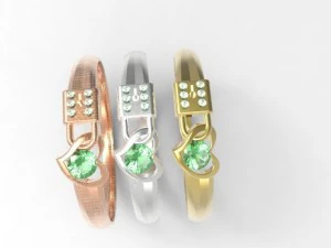 замкове кільце серце 3D Принт Модель