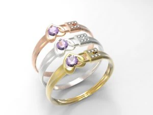 замкове кільце серце 3D Принт Модель