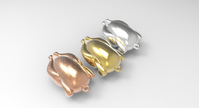 Chicken pendant Modelo de Impressão 3D .c4d .max .obj .3ds .fbx .stl .blend 