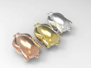 鸡吊坠 3D 打印模型