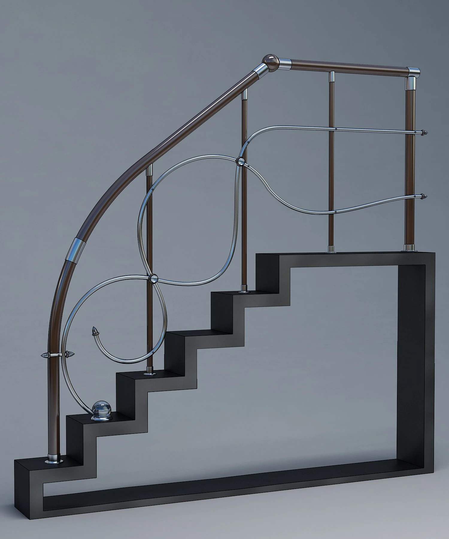 railing 3D Model .c4d .max .obj .3ds .fbx .stl .blend