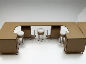 эргономичный стол 3D Модель