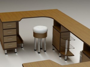ergonomic desk 3D Model