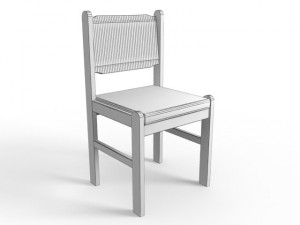 wooden chair Modèle 3D