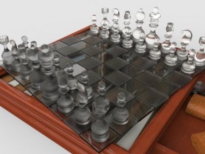 glass and wood 5 game set 3D मॉडल