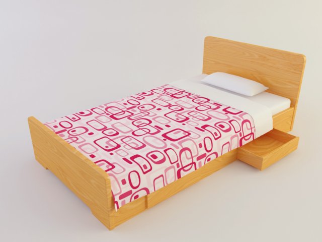 bed 2 Modello 3D .c4d .max .obj .3ds .fbx .stl .blend 