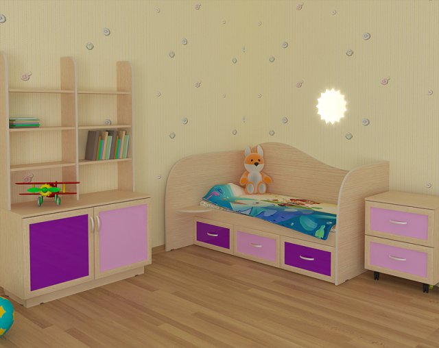 children furniture Modello 3D .c4d .max .obj .3ds .fbx .stl .blend 