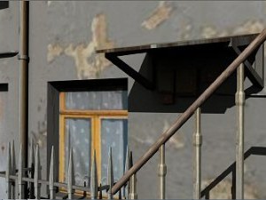 old house and backyard 3D 모델