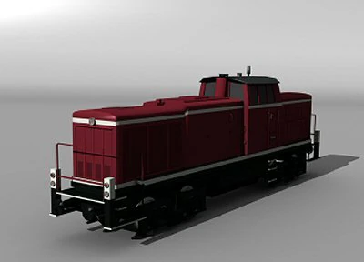 german diesel locomotive v90 3D Model .c4d .max .obj .3ds .fbx .stl .blend 