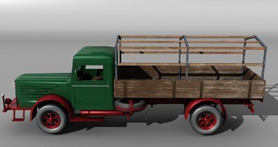 german vintage truck Modello 3D .c4d .max .obj .3ds .fbx .stl .blend 