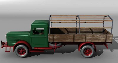 german vintage truck 3D Model .c4d .max .obj .3ds .fbx .stl .blend