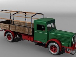 german vintage truck Modello 3D
