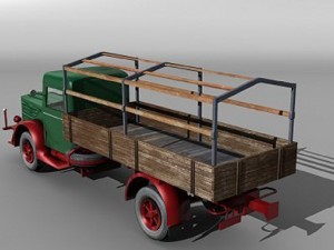 german vintage truck Modello 3D