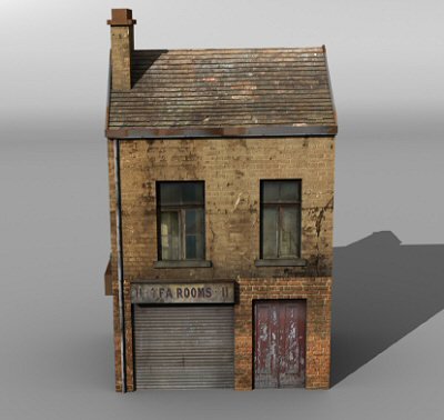 old city building 3D Model .c4d .max .obj .3ds .fbx .stl .blend 