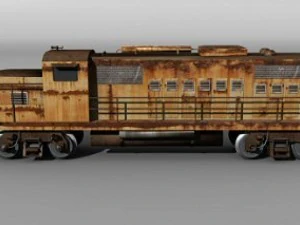 locomotiva diesel americana Modello 3D
