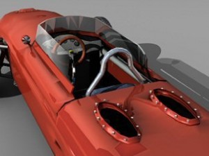 italian vintage racing car 3D 모델