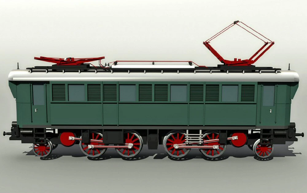 electric locomotive e75 3D Model .c4d .max .obj .3ds .fbx .stl .blend 