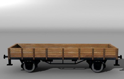german flat car Model 3D .c4d .max .obj .3ds .fbx .stl .blend 