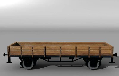 german flat car 3D Model .c4d .max .obj .3ds .fbx .stl .blend 