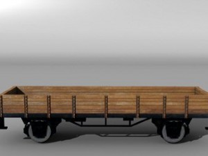 german flat car Model 3D