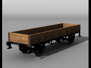german flat car Model 3D