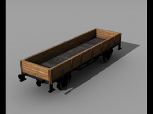 german flat car Model 3D