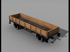 german flat car Model 3D