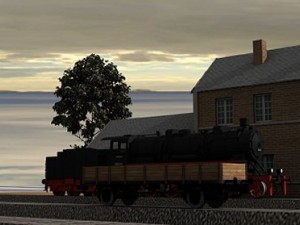 german flat car Model 3D