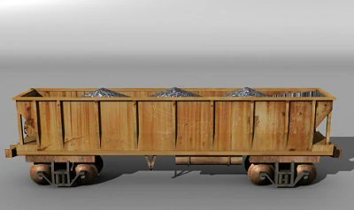 railway hopper car 3D Model .c4d .max .obj .3ds .fbx .stl .blend 