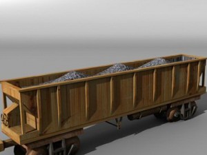 railway hopper car 3D Model