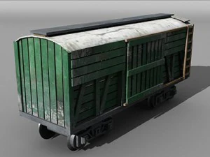 vagone merci Modello 3D