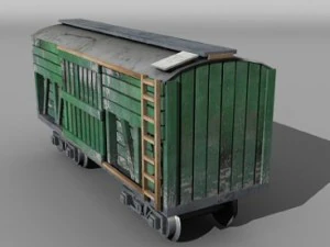 vagone merci Modello 3D