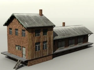 railway freight station 3D Model