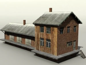 railway freight station 3D Model