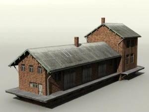 railway freight station 3D Model