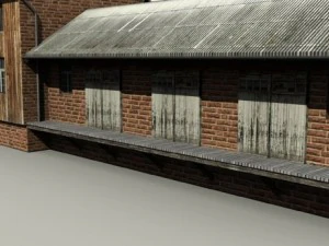 railway freight station 3D Model