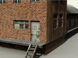 railway freight station 3D Model